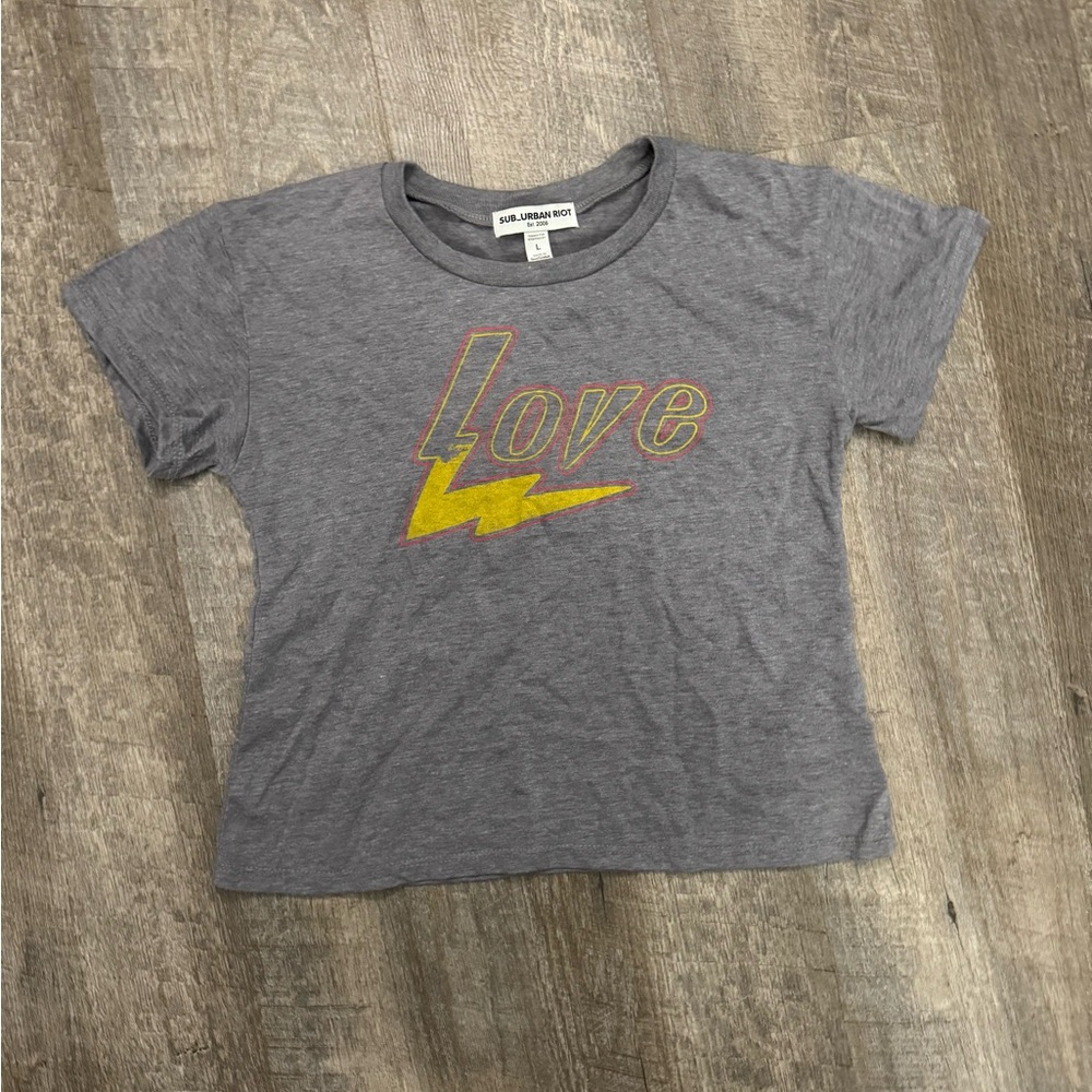 Sub Urban Riot Cropped Love Tee Sz L